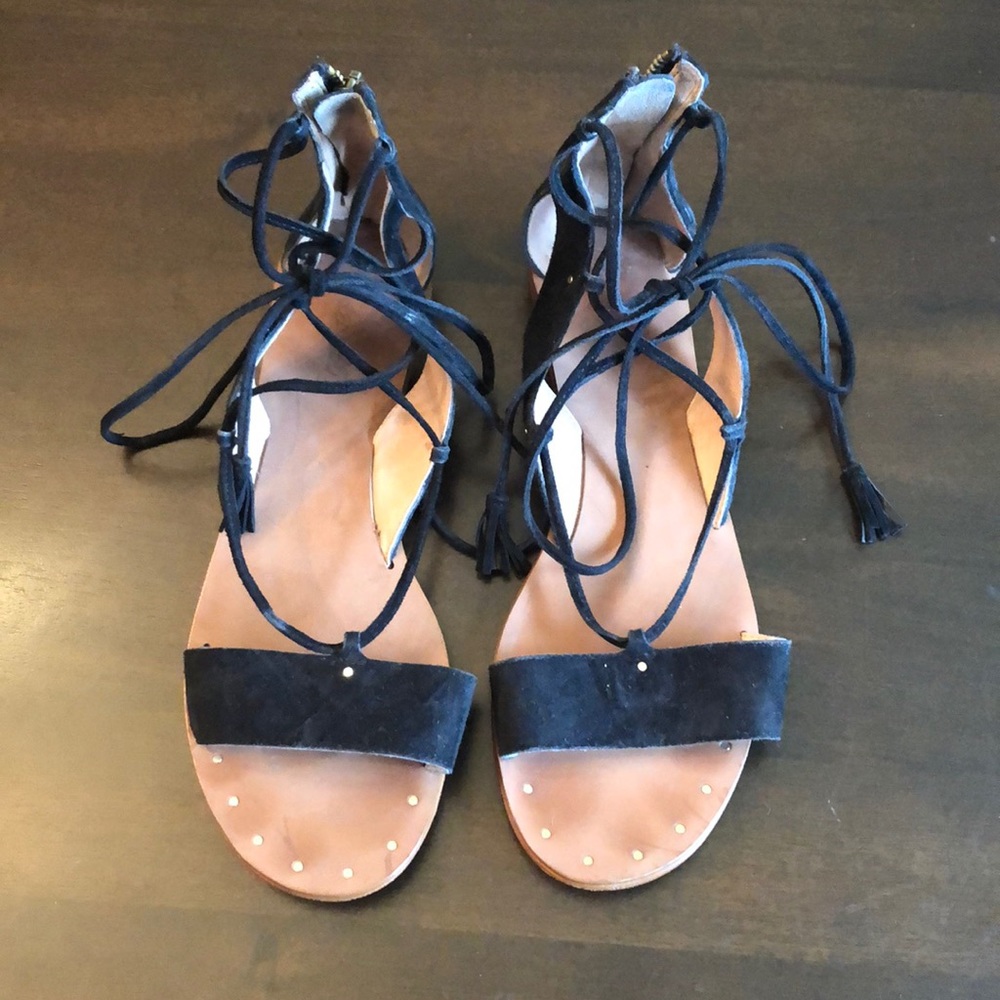 Madewell Black Gladiator Sandals
